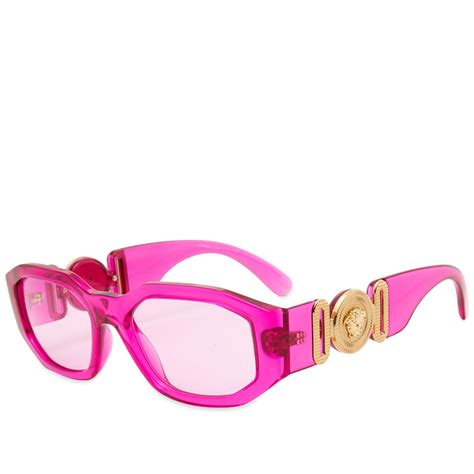 pink gold Versace sunglasses